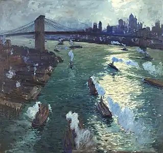 Path of Gold'Guldets vej', 1914 ,Parti ved East River, Brooklyn BridgeHigh Museum of Art, Atlanta