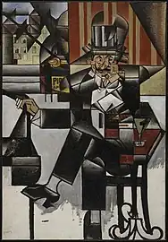 Juan Gris: Mand på café, 1912Homme dans un café