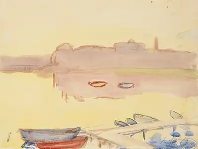 Gul bådekaj?, 1911(sv: Gul båtstrand)