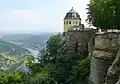 Udsyn fra fæstningen Königstein (naturpark Sachsisk Schweiz)