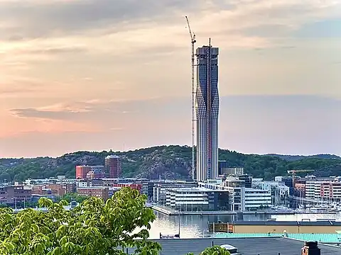 Karlatornet i maj 2023Set fra Masthuggskyrkan.