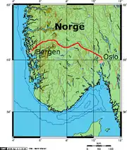 Kort over strækningen.