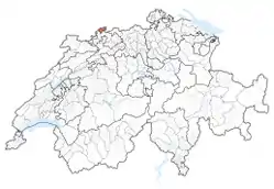 Katonen Basel-Stadts beliggenhed i Schweiz