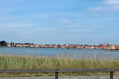 Kerteminde set fra sydsiden af fjorden
