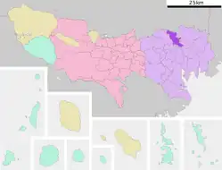 Kita-kus beliggenhed i Tokyo Metropolis