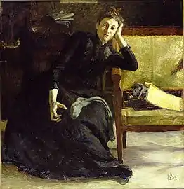 Konstnären Eva Bonnier (1889). Nationalmuseum.