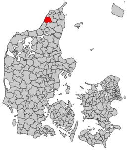Placeringen af kommunen i Nordjyllands Amt.