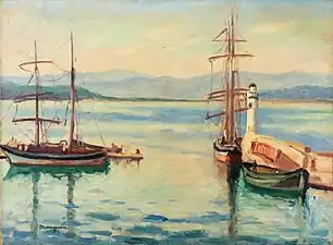 Havneindløbet ved Saint-Tropez, 1927L'entrée du port de Saint-Tropez