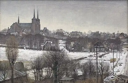 L.A. Ring, Udsigt over Roskilde fra Sankt Jørgensbjerg, Statsministeriet