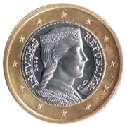 Lettisk 1 euro