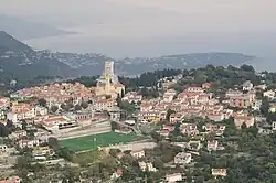 Udsigt over La Turbie med Augustustrofæet