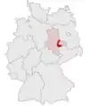 Tyskland, beliggenhed af Anhalt-Bitterfeld markeret