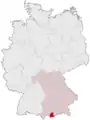 Tyskland, beliggenhed af Garmisch-Partenkirchen markeret