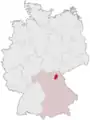 Tyskland, beliggenhed af Kulmbach markeret