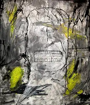 Billede med indbygget massakre. 200x230 cm. Acryl på lærred. 2009