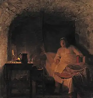 Kristian Zahrtmann, Leonora Christina i fængslet, 1875.