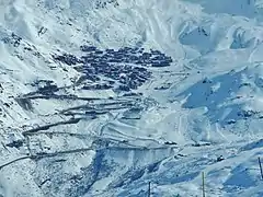 Landevejen op til Val Thorens