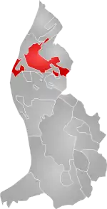 Eschens lokalisering