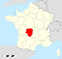 Map of Limousin