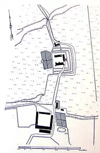 Grundplan over Lindenborg omkring 1800