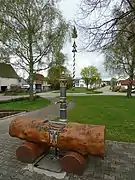 Torvet i landsbyen Lindenplatz