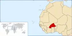 Burkina Fasos placering