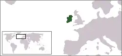 Kongeriget Irlands placering