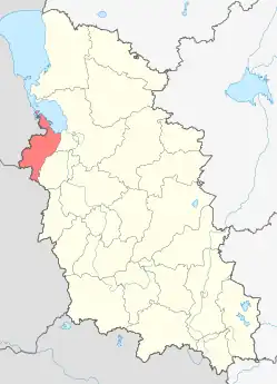 Petjorskij rajons beliggenhed i Pskov oblast