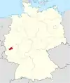 Tyskland, beliggenhed af Landkreis Ahrweiler markeret