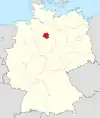Tyskland, beliggenhed af Celle markeret