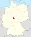 Tyskland, beliggenhed af Werra-Meißner-Kreis markeret