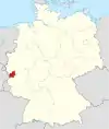 Tyskland, beliggenhed af Euskirchen markeret