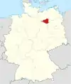 Tyskland, beliggenhed af Prignitz markeret