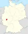 Tyskland, beliggenhed af Altenkirchen (Westerwald) markeret