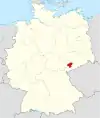 Tyskland, beliggenhed af Zwickau markeret