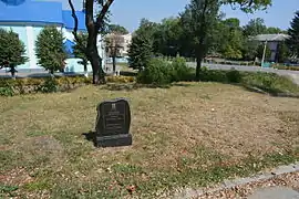 Skilt i centrum om bebyggelse fra 8. og 9. århundrede