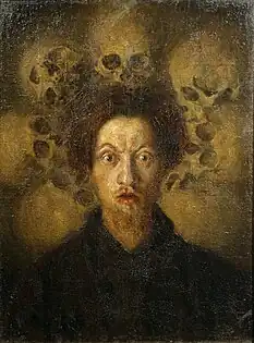 Selvportræt med kranier, 1909Self-portrait with Skulls