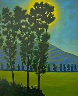 Landskab med træer, 1940'erneLandscape with trees