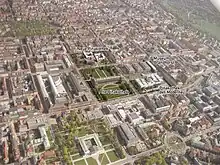 Luftfoto af Pinakothek der Moderne