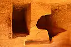 Et gravkammer. Begravelsen skete i en af tre former, enten en niche, et hul eller et solidt kammer.