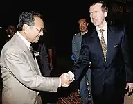Mahathir sammen USA's forsvarsministerium William Cohen (12. januar 1998)