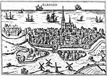 Malmø og Malmøhus i 1574 (efter Braunius)