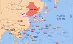 Store Imperium af Manchuriet (1934–1945)'s placering