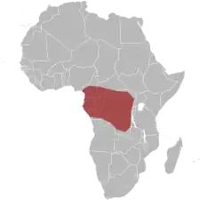 Naja multifasciata udbredelse