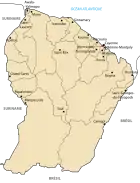 Cayennes placering i Frankrig