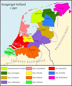 Kongeriget Hollands placering