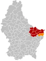 Mompachs placering i Luxembourg