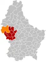 Rambrouchs placering i Luxembourg