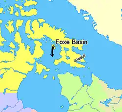 Foxe Basin, Nunavut, Canada. Nunavut Greenland Quebec Newfoundland og Labrador Manitoba