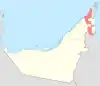 Lage Ra’s al-Chaimas in den Vereinigten Arabischen Emiraten